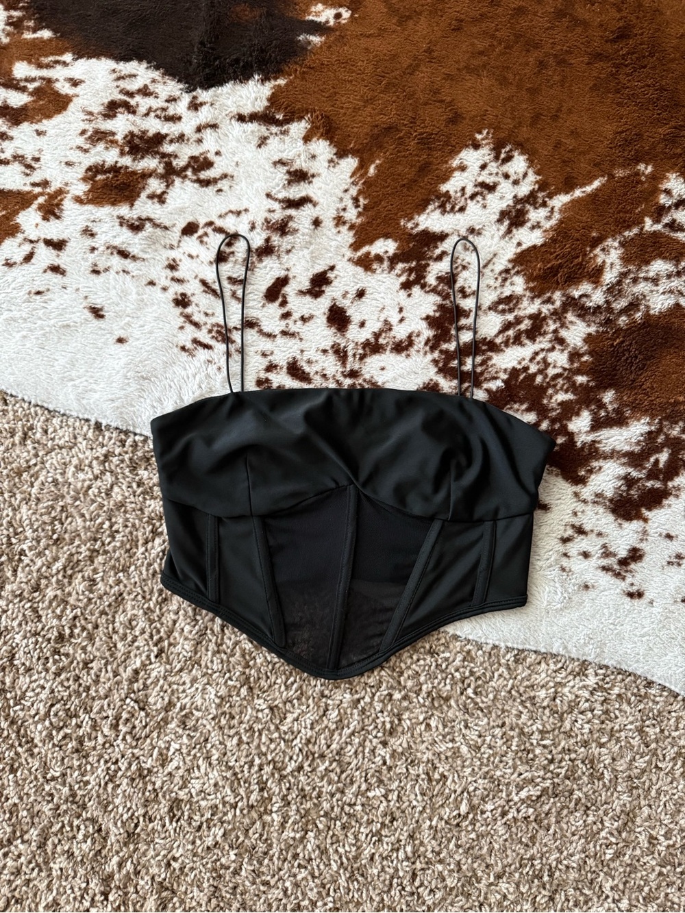 Priceless Can’t Resist Black Bustier Crop Top